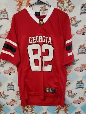 Bucee's Georgia #82 Red Football Jersey with White Trim Size Small